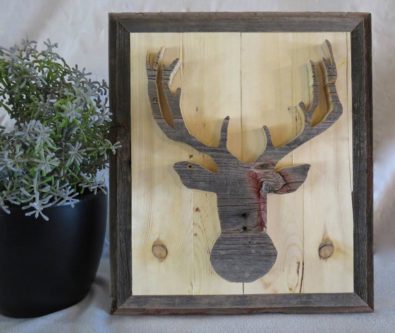 Rustic deer artwork hunting decor for boyfriend gift 