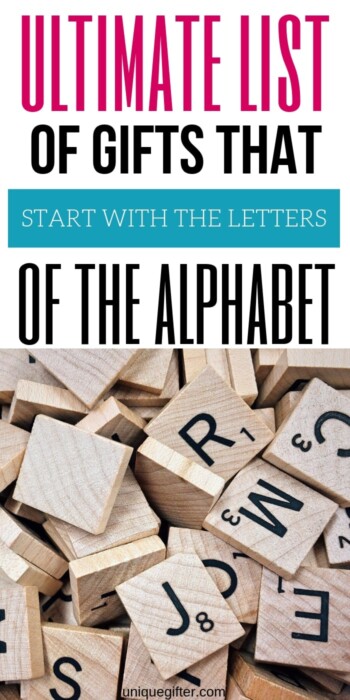 Gift Ideas that Start with Every Letter of the Alphabet | How to Host a Gift Exchange | Alphabet Theme Party Ideas | Secret Santa Tips | Family Gift Trade | Gifts that Start with the Letter | Scavenger Hunt Ideas #gifts #giftideas #scavengerhunt