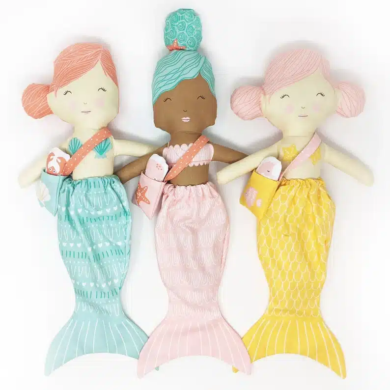Set of 3 mermaid dolls
