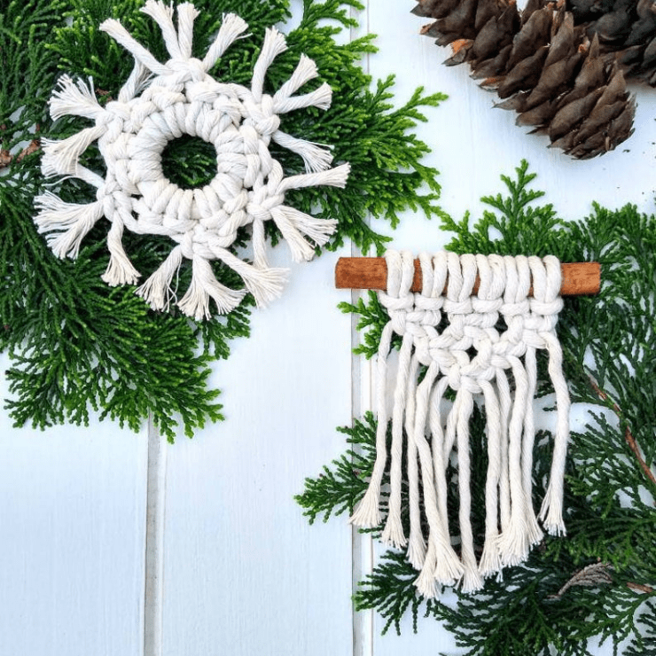 Macrame Christmas decorations