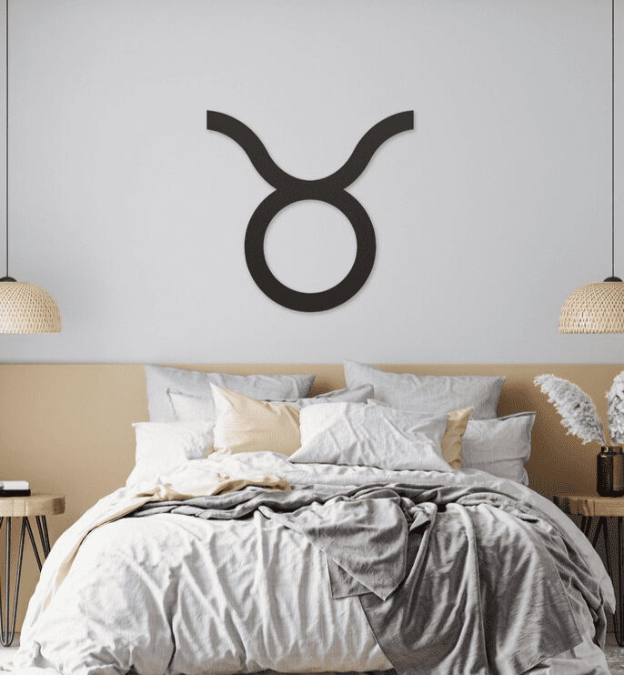 Taurus zodiac symbol Metal Wall Art