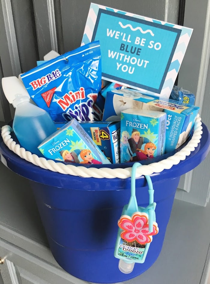 Blue Without You Gift Basket Idea Easy, Affordable & Fun