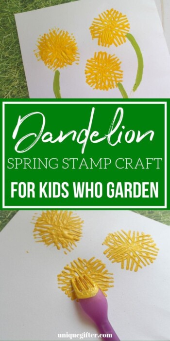 Fork Stamped Dandelion Crafts | Crafts For Kids | Kids Crafts | Unique Crafts | Creative Crafts | Kids Art Project | Art | Kids Art | Unique Kids Art | Unique Kids Crafts | Fun Kids Crafts | #crafts #unique #kids #art #easy