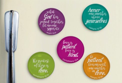 Bible Verse Glass Magnets