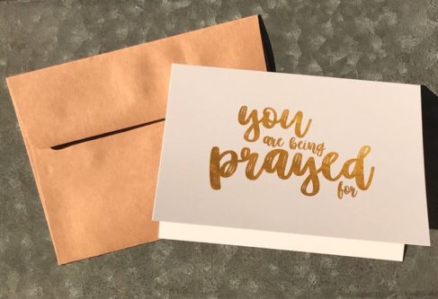 You are being prayed for card