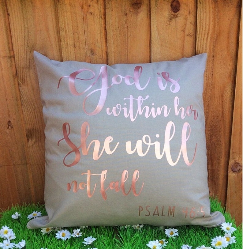 Christian quote pillow