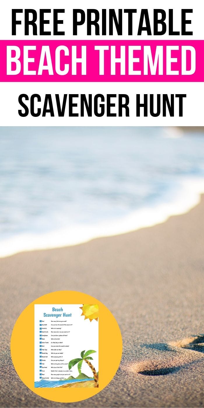 Free Printable Scavenger Hunt For The Beach | Beach Scavenger Hunt | Kids Scavenger Hunt | Easy Scavenger Hunt | Fun Scavenger Hunt | Entertaining Scavenger Hunt | Beach Scavenger Hunt | Vacation Scavenger Hunt | Outdoor Scavenger Hunt | #scavengerhunt #kids #activity #summer #fun