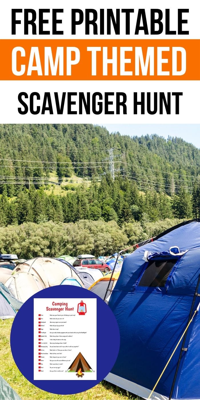 Free Printable Camping Scavenger Hunt | Scavenger Hunt For Kids | Easy Scavenger Hunt | Camping Scavenger Hunt | Camping Activities | Fun Camping Activity | Camping | Kids Activity | Group Kids Activity | #activity #kids #camping #scavengerhunt #easy