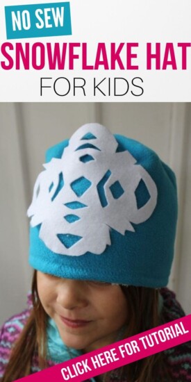 No Sew Snowflake Hat For Kids | Kids Hat | Winter Hat | Fleece Hat | No Sew Hat | No Sew Easy Fleece Hat | #unique #nosew #easy #kids #hat