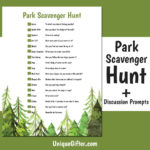FREE Printable Park Scavenger Hunt | Unique Gifter