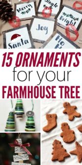 15+ DIY Ornaments For Your Farmhouse Tree | Christmas | Ornaments | Easy | Farmhouse Christmas | DIY Ornaments | Christmas Ornaments | #christmas #diy #easy #farmhouse #uniquegifter #rustic