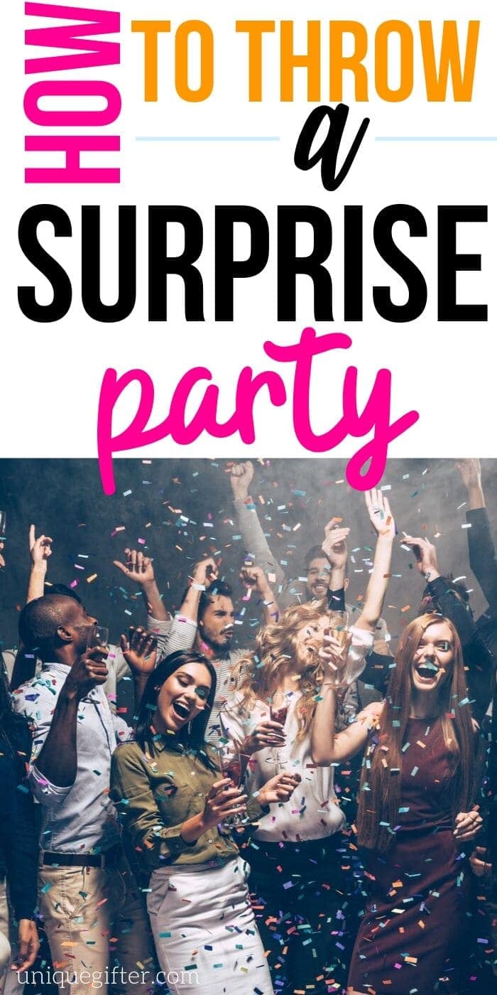 How to Throw a Surprise Party for Any Occasion, including the best tips and tricks. Includes a to do list and a planning checklist, a guide for occasions like surprise birthday parties, anniversaries, retirements and more! Figure out how to get the guest of honor to arrive with our excuses list! Read the tips for planning a party at a restaurant, bar or hotel, too, plus planning for milestone birthdays, teens, moms, dads and more. #surpriseparty #partyplanning #birthday #parties