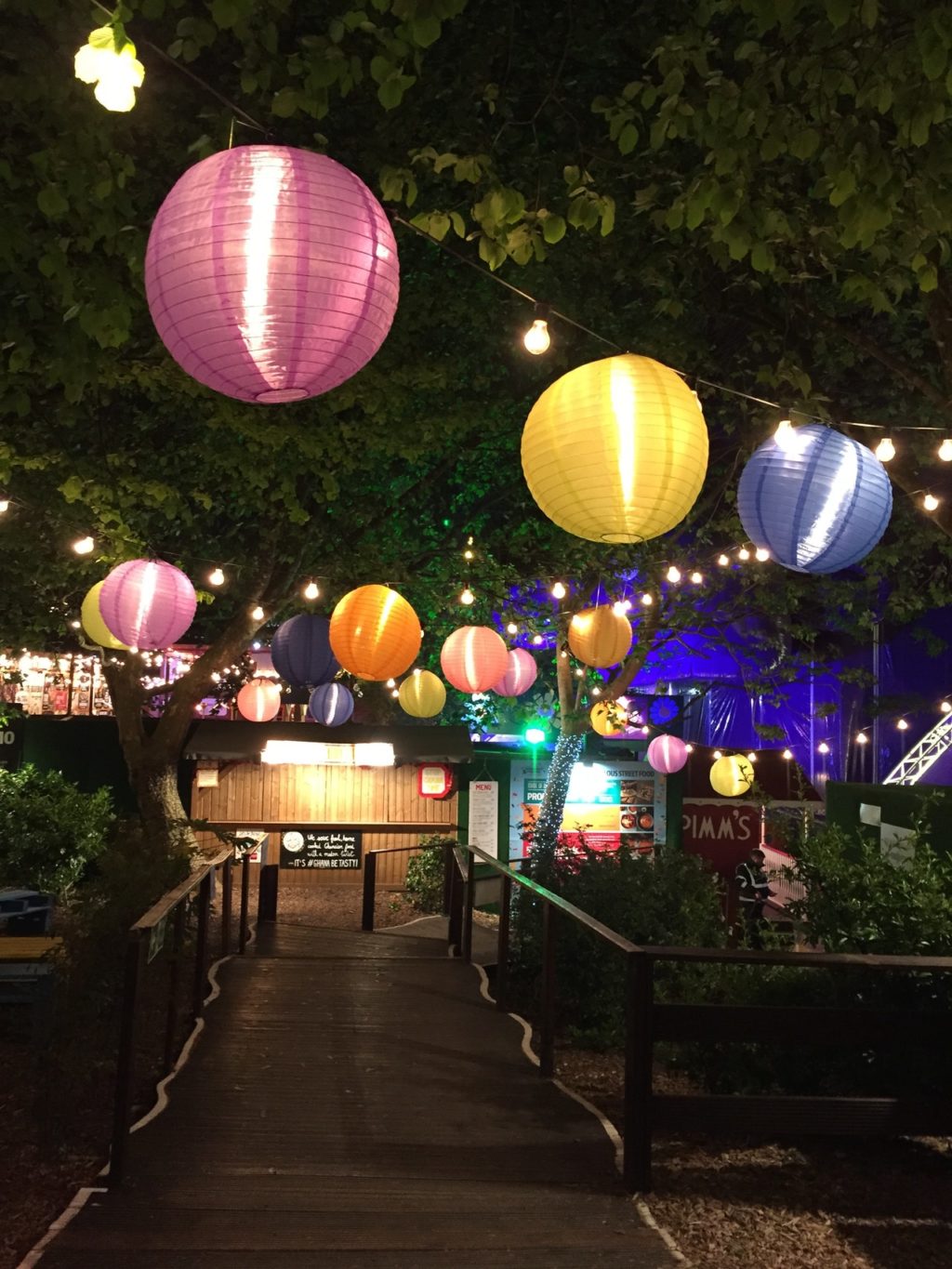 Paper lanterns hanging