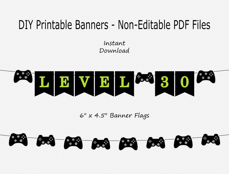 Gamer level 30 banners