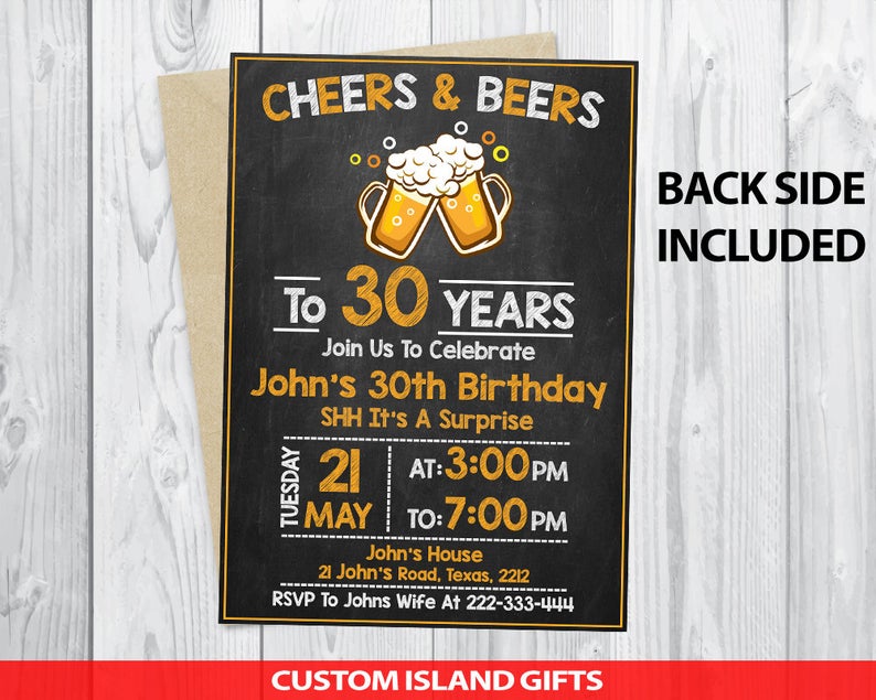 Invitation for a beer themed party