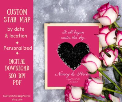 Custom star map gift