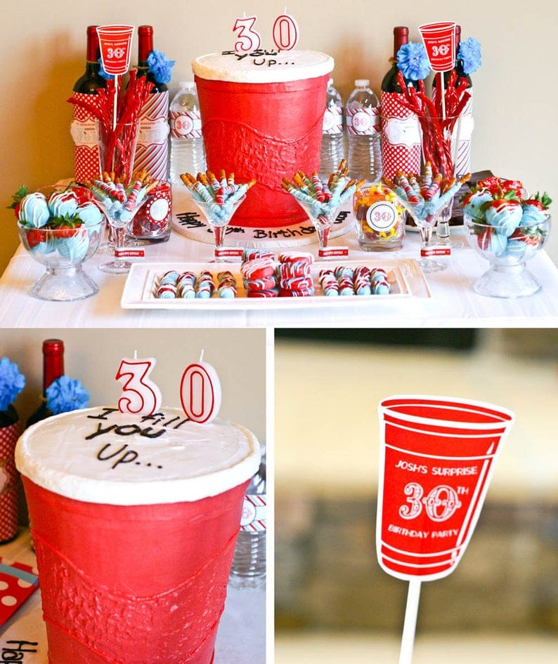 Solo cup themed 30th birthday party