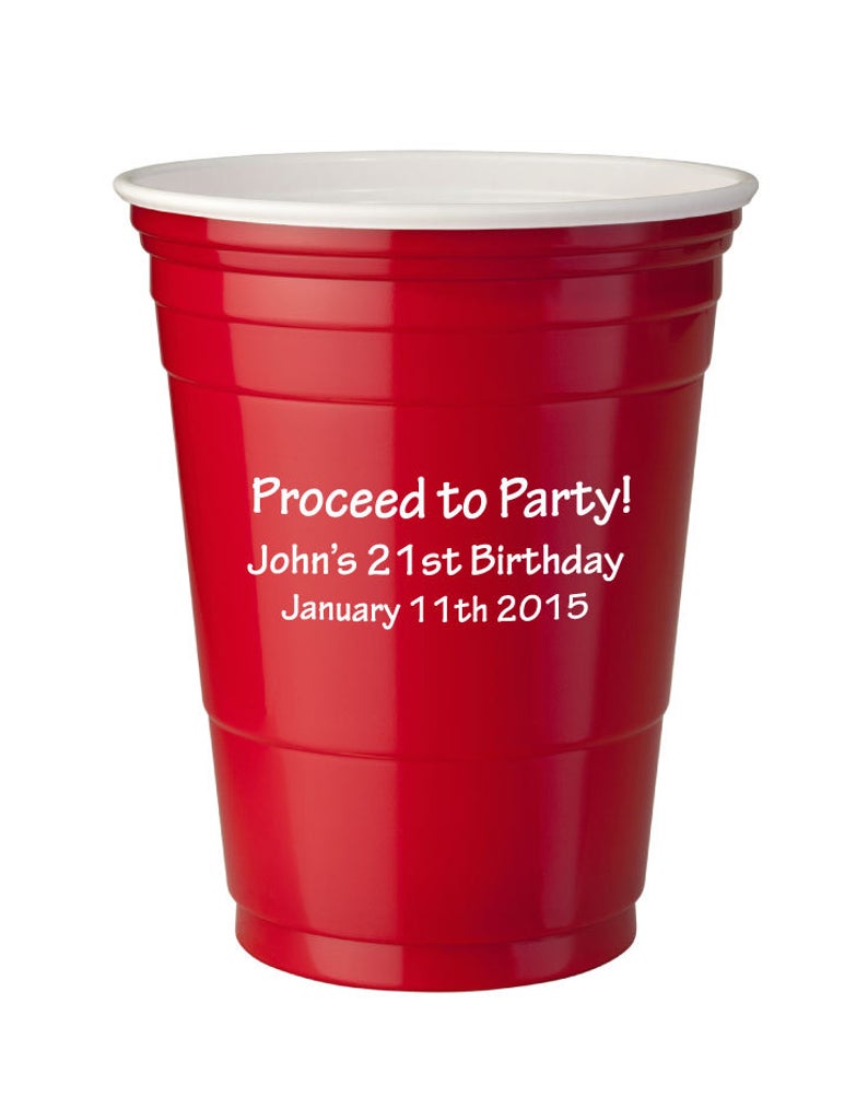 Custom printed solo cups for a party