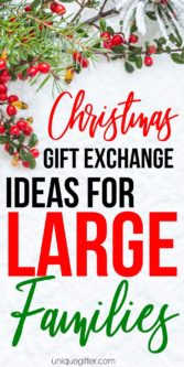 Christmas Gift Exchange Ideas for Large Families | Large Family Gifts | Christmas Gift Exchange Ideas | Large Family Presents | Gift Exchange For Big Families | #gifts #giftguide #presents #largefamily #giftexchange #uniquegifter #creative