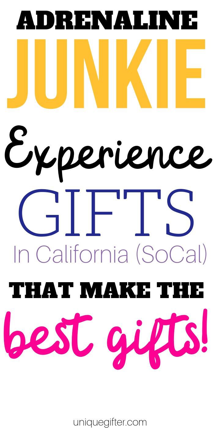 Adrenaline Junkie Experience Gifts in Southern California | Experience Gifts | Adventure Gifts | Southern California Gift Ideas | #gifts #giftguide #presents #california #experience #uniquegifter #adventure