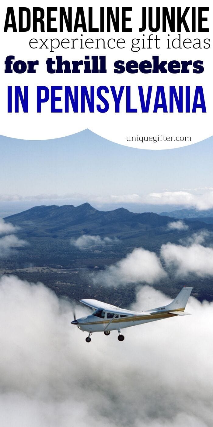 Adrenaline Junkie Experience Gifts in Pennsylvania | Pennsylvania Gifts | Creative Adventure Gifts | Experience Gifts | Experience Gift Ideas | Easy Gift Ideas | #gifts #giftguide #presents #adventure #experience #creative #uniquegifter #holidays