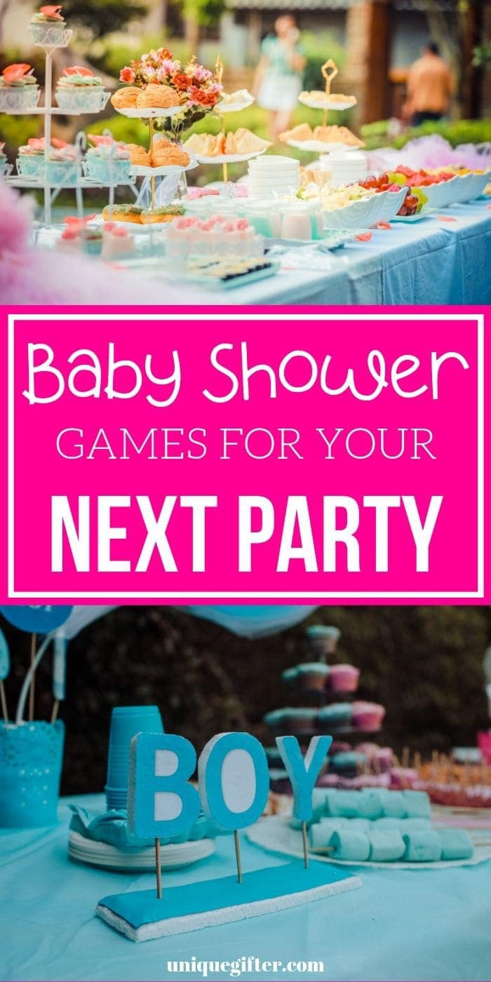 Baby Shower Games for Your Next Party | Games For Baby Shower | Baby Shower Games | Baby Shower Fun | Unique Baby Shower Fun | #baby #babyshower #shower #games #fun #uniquegifter #party