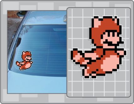 8-Bit Tanooki Mario Car Decal