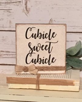 farmhouse style cubicle sign 