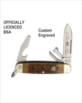 Engraved Scout Knife 3 1 4 blade