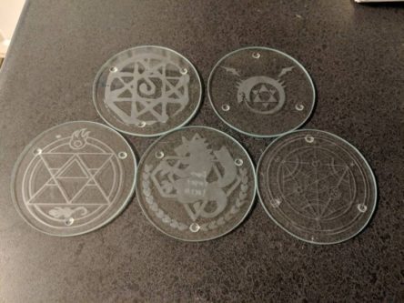 Glass Etched Coasters