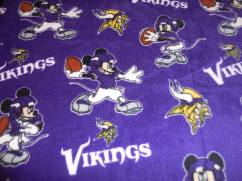 Baby fleece throw blanket featuring Mickey Mouse football