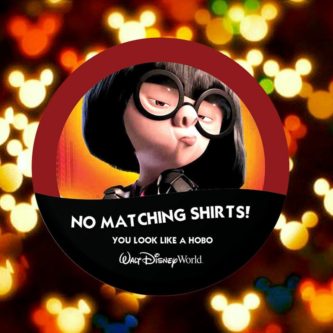 No Matching Shirts Edna Mode Button