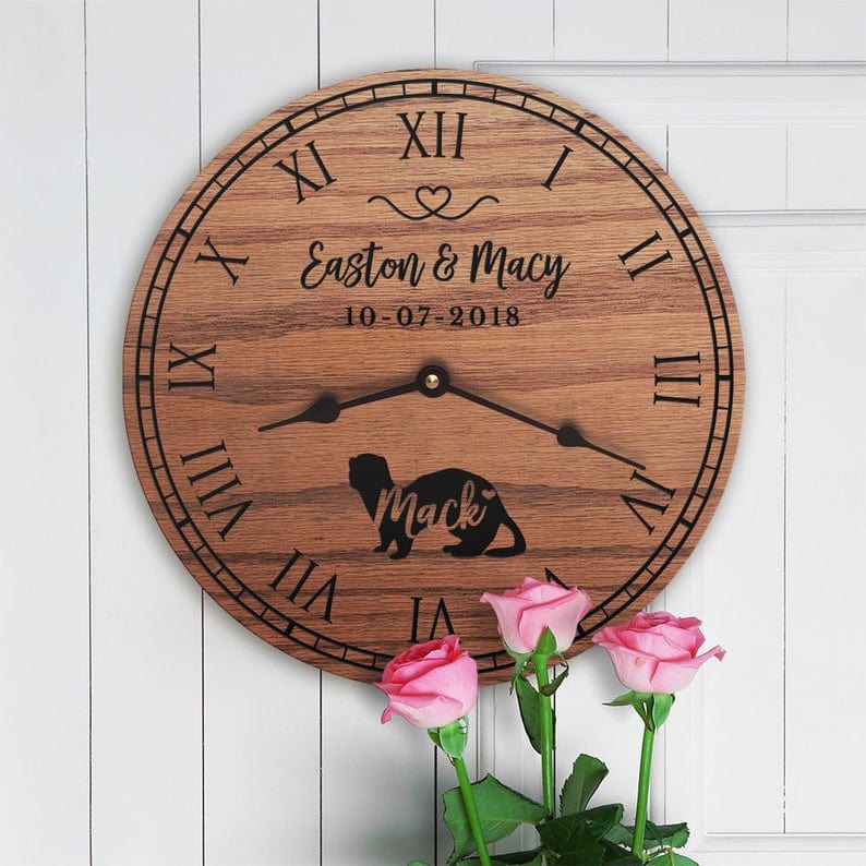 Oak ferret clock 