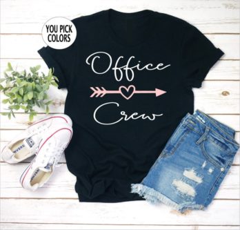 Customized office crew t shirt gift exchange gift 
