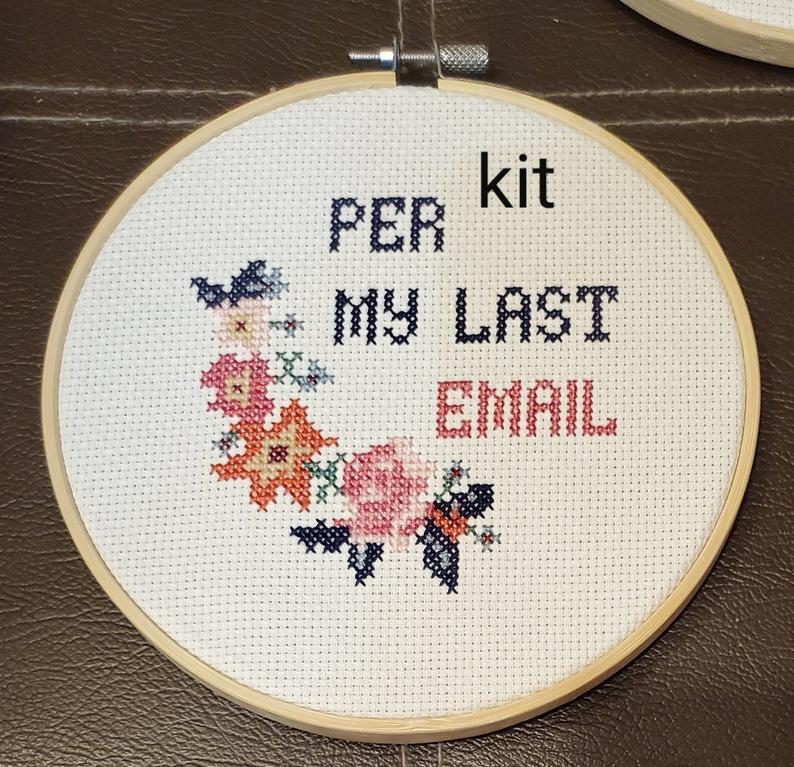 as per my last email cross stitch kit 