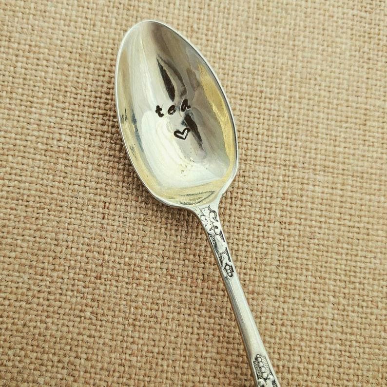 Personalized Engraved antique tea spoon