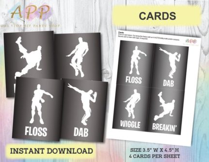 Printable Dance Emote Cards