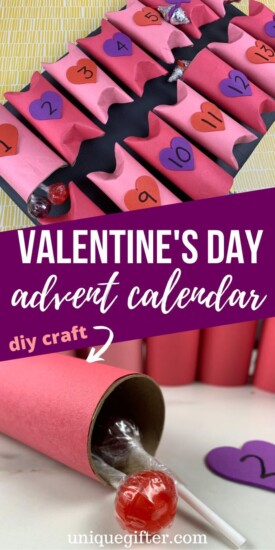 Easy DIY Valentine Advent Calendar | Advent Calendar | DIY Advent Calendar | Easy Advent Calendar Idea | #gifts #presents #giftguide #creative #valentines #uniquegifter