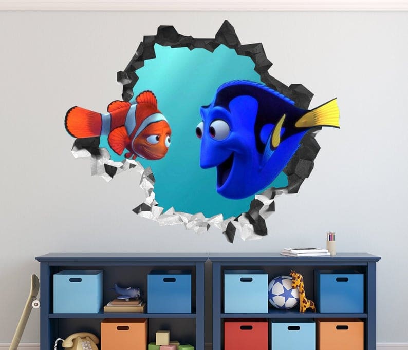 Nemo and Dory Children's wall decal