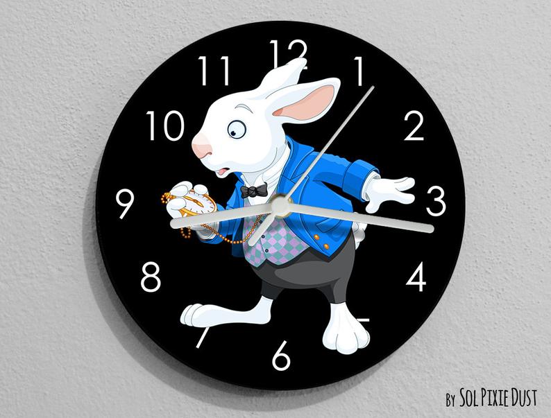 White Rabbit Wall Clock