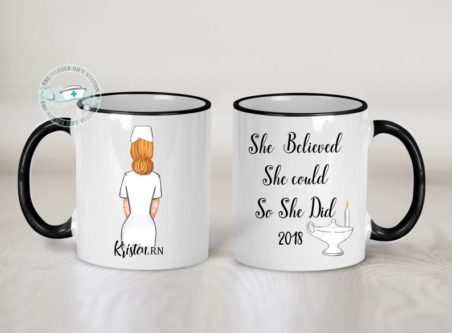 “She believed she could, so she did” Personalized Mug