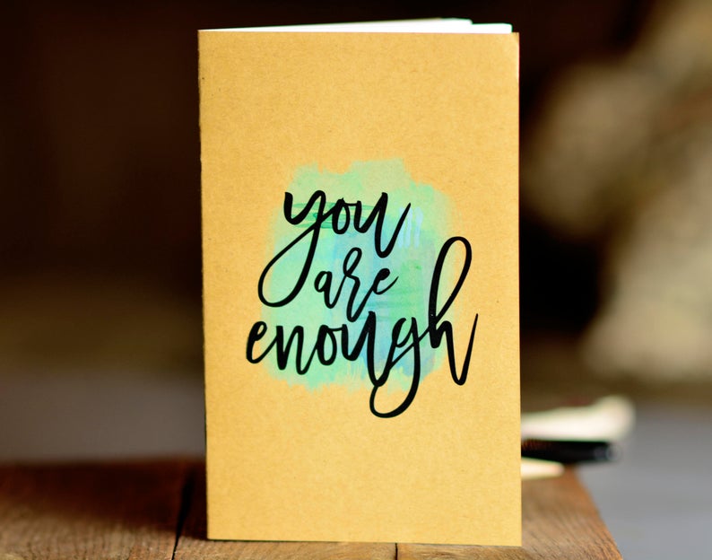 “You are enough” Watercolor Notebook