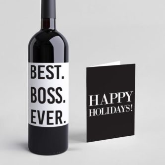 Best Boss Ever Wine Bottle Cover