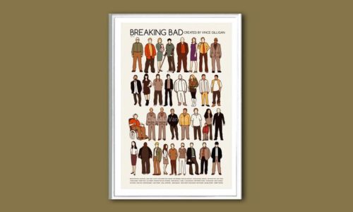 Breaking Bad (the cast) TV show print