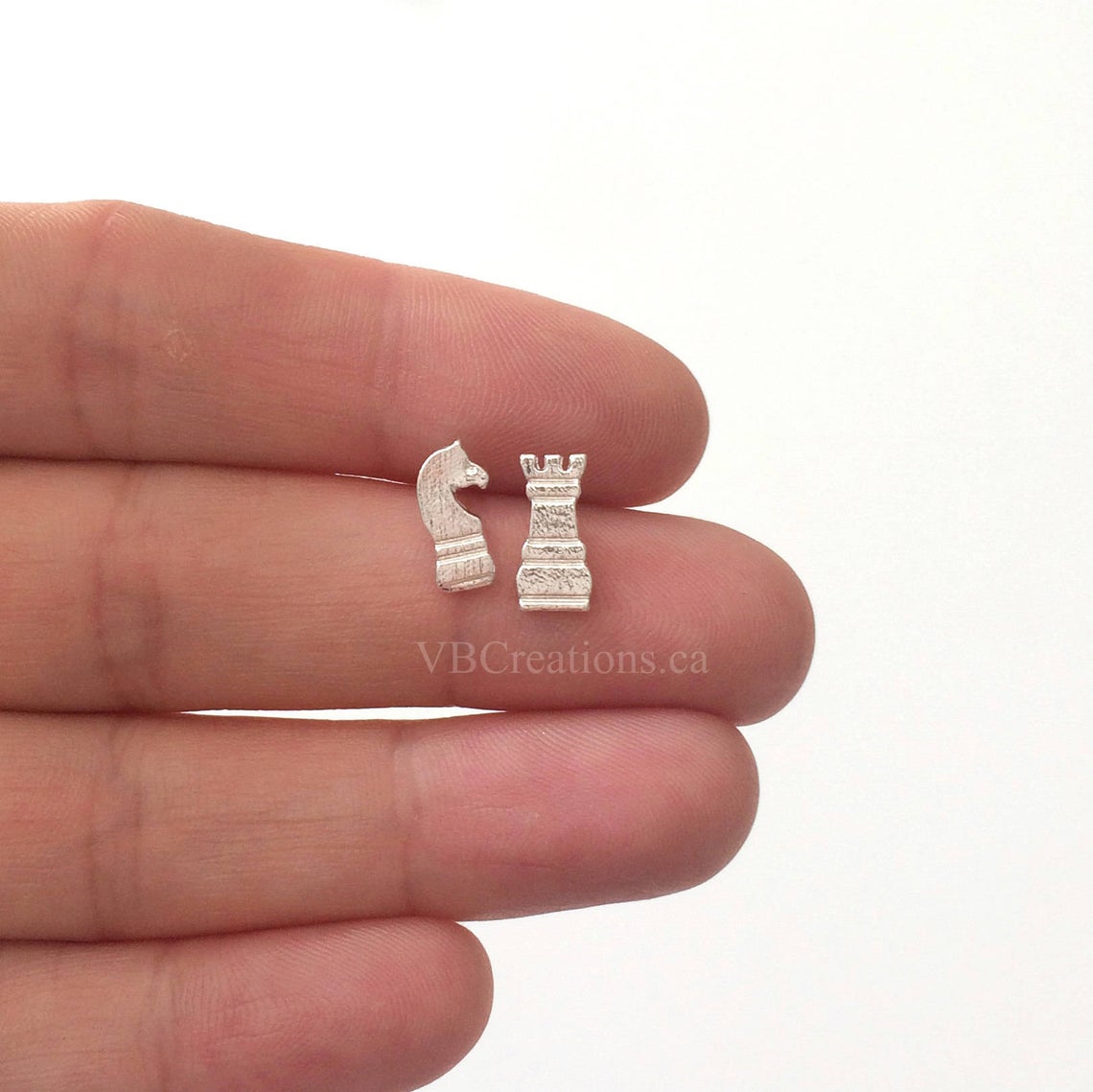 Chess piece earrings knight and rook Earrings