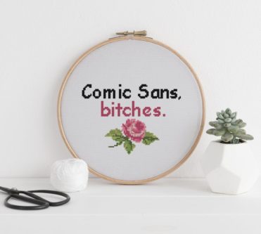 Comic Sans Cross Stitch
