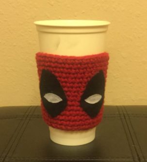 deadpool cup cozy handmade nerd gift 