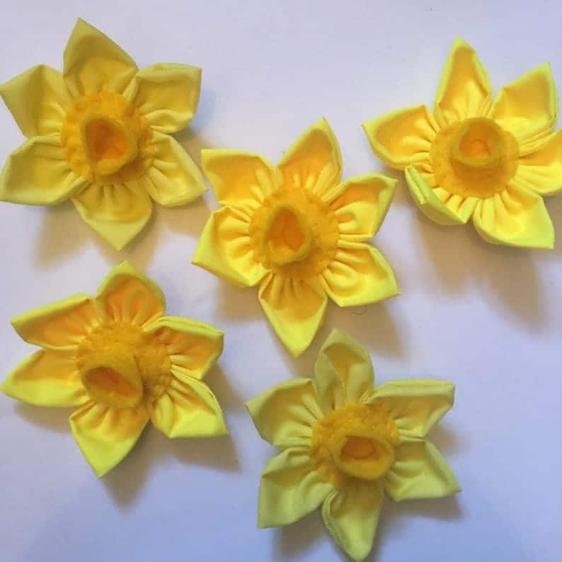 Fabric Daffodil Brooch