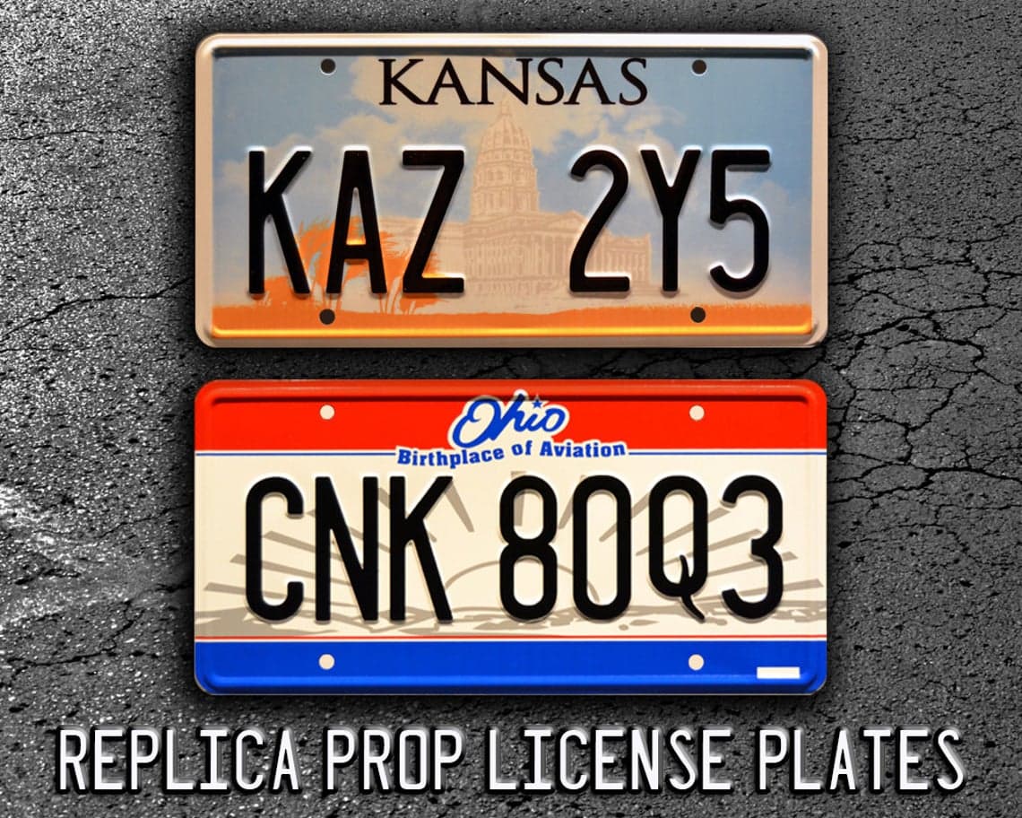 prop replica license plates Winchester brothers car 