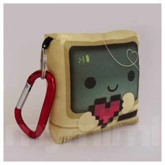 kawaii computer pillow keychain 